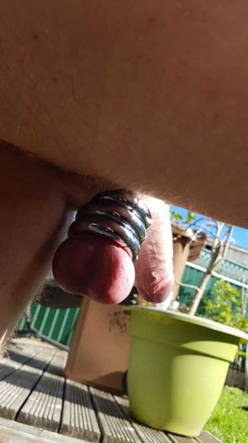 Free porn pics of Tripple ball stretching outside 19 of 21 pics