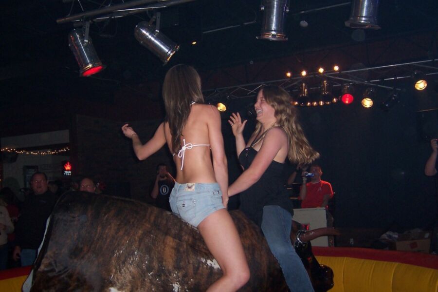 Free porn pics of Hotties riding a mechanical bull 5 of 17 pics