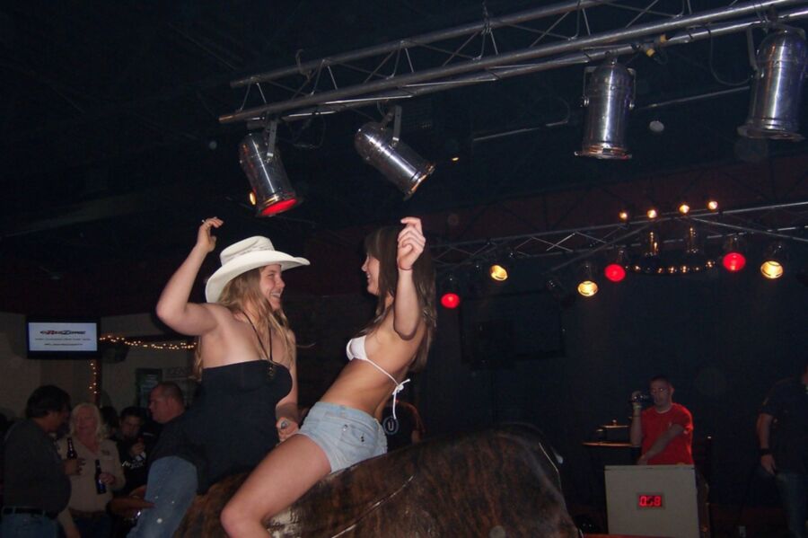Free porn pics of Hotties riding a mechanical bull 4 of 17 pics