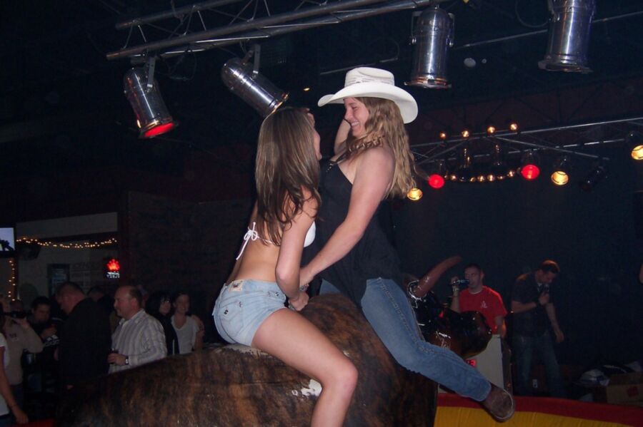 Free porn pics of Hotties riding a mechanical bull 12 of 17 pics