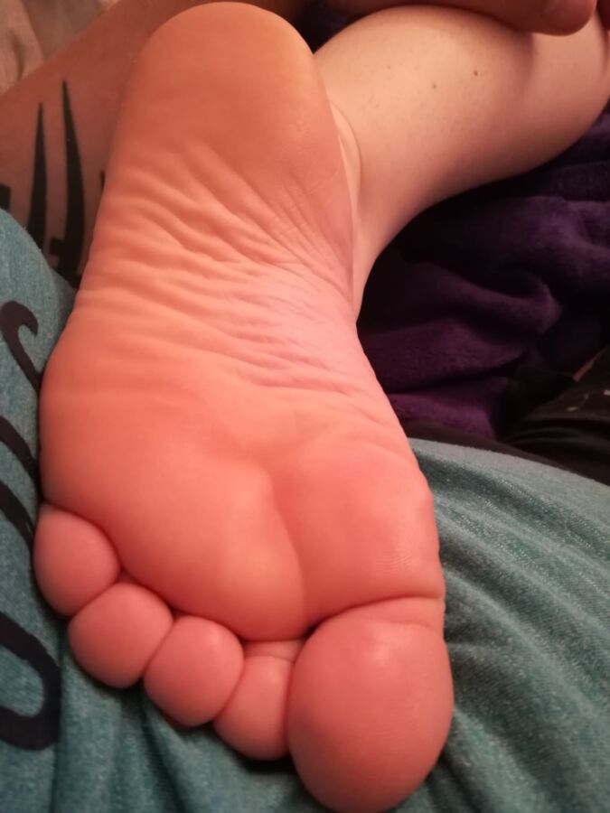 Free porn pics of The sweet little feet from my wife 2 of 6 pics