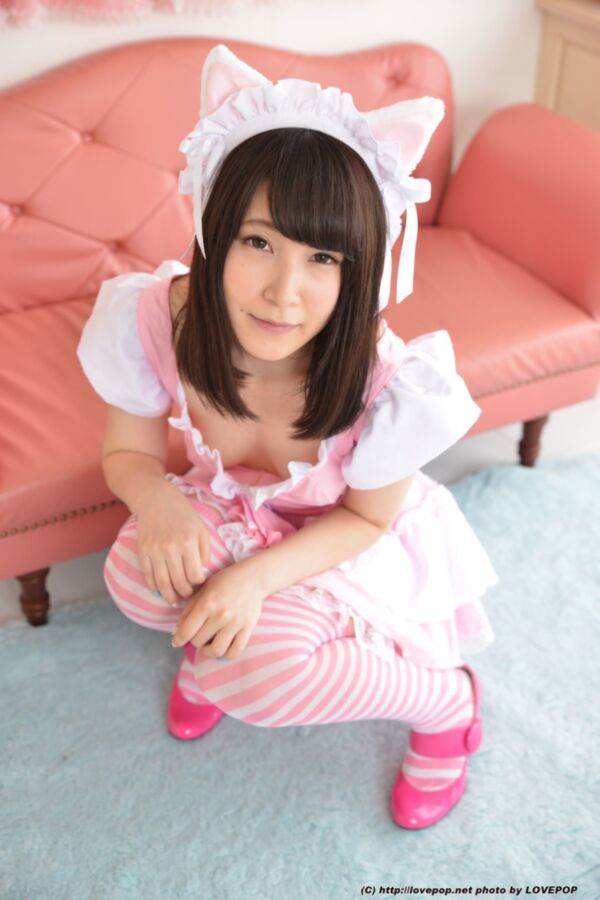 Free porn pics of Rino Aika - naughty pink frilly dress costume 10 of 78 pics