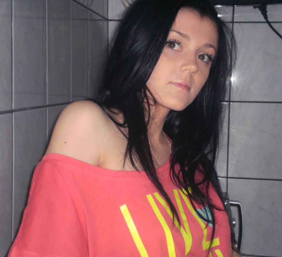 Free porn pics of Real Amateur Teen Slut Monique Petite Bathroom 1 of 11 pics