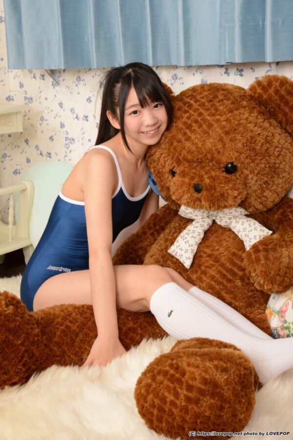 Free porn pics of Yuzuka Shirai - swimsuit teddy bear tease 3 of 70 pics