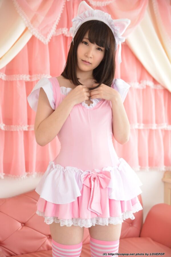 Free porn pics of Rino Aika - naughty pink frilly dress costume 2 of 78 pics