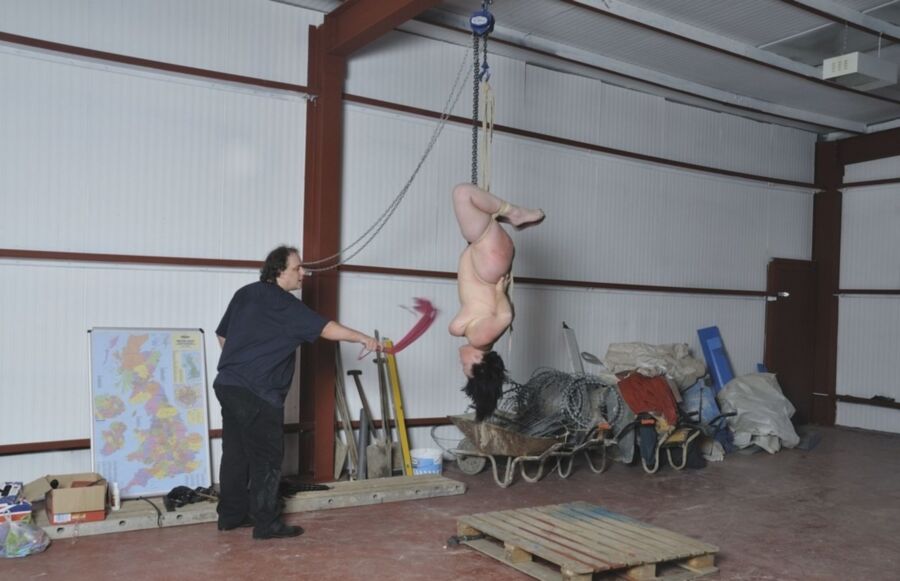 Free porn pics of BBW Mature Submissive - Naked & Barefoot Suspension Bondage 20 of 91 pics