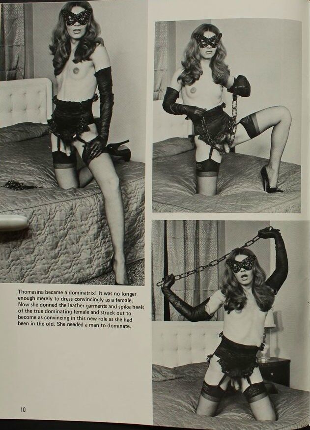 Free porn pics of Vintage She-Male Dominatrix Magazine Eros 6 of 22 pics