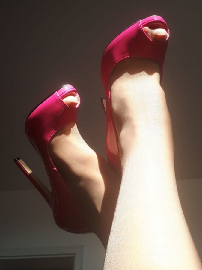 Free porn pics of Foot Porn with my new pink High HeelsReady for Footjob? 6 of 7 pics