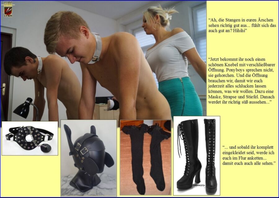Free porn pics of Femdom Story: The Training of Two Ponyboys (German Version) 4 of 31 pics