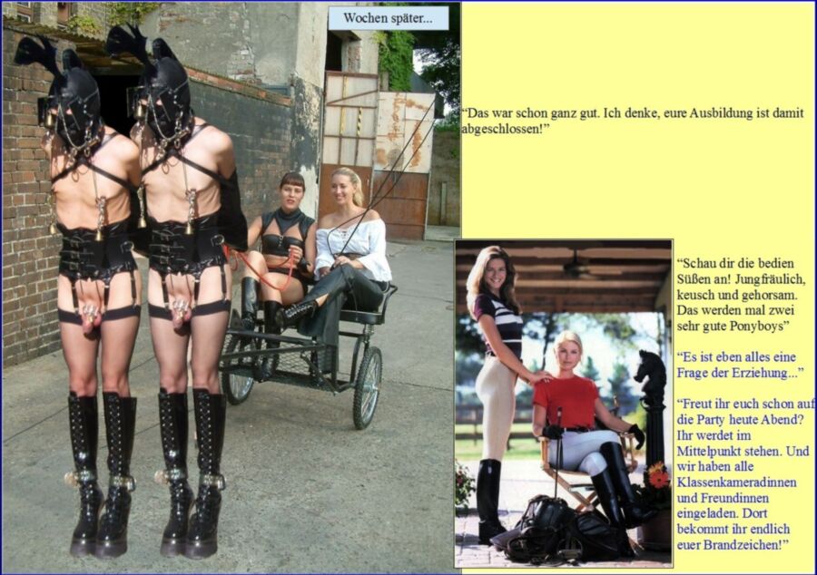 Free porn pics of Femdom Story: The Training of Two Ponyboys (German Version) 19 of 31 pics