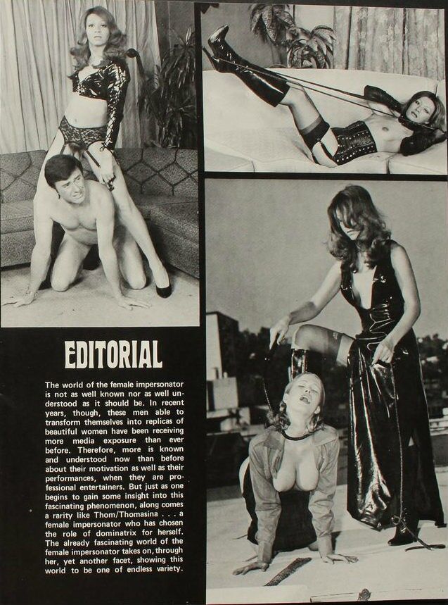 Free porn pics of Vintage She-Male Dominatrix Magazine Eros 3 of 22 pics