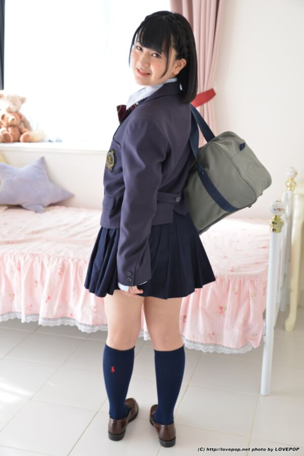 Free porn pics of Naughty school girl tease Asahi Yuna 12 of 89 pics