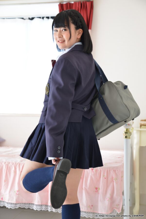 Free porn pics of Naughty school girl tease Asahi Yuna 18 of 89 pics