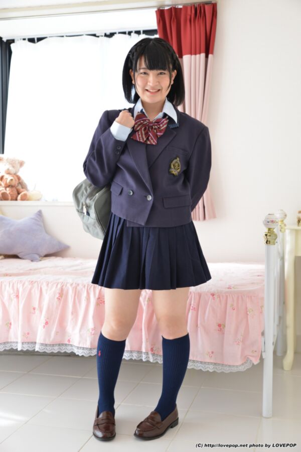 Free porn pics of Naughty school girl tease Asahi Yuna 6 of 89 pics