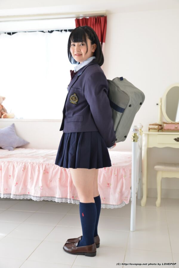 Free porn pics of Naughty school girl tease Asahi Yuna 19 of 89 pics