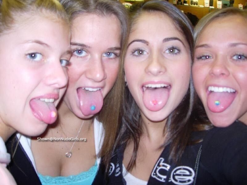 Gloryhole tongue schoolgirl party