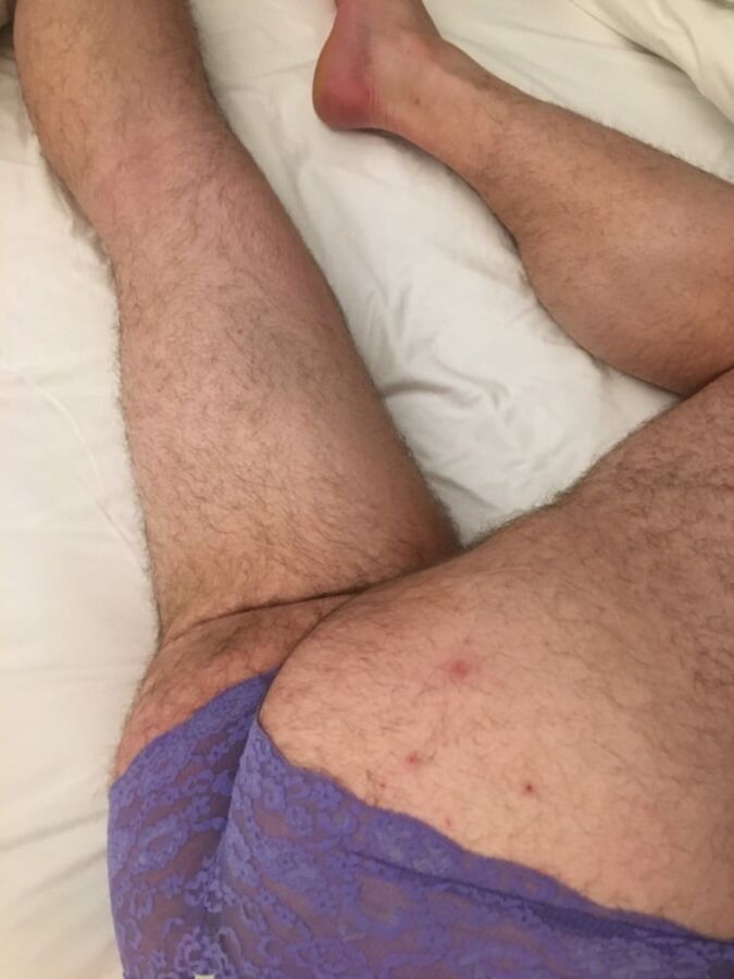 Free porn pics of Purple lace panties in Hotel 11 of 41 pics