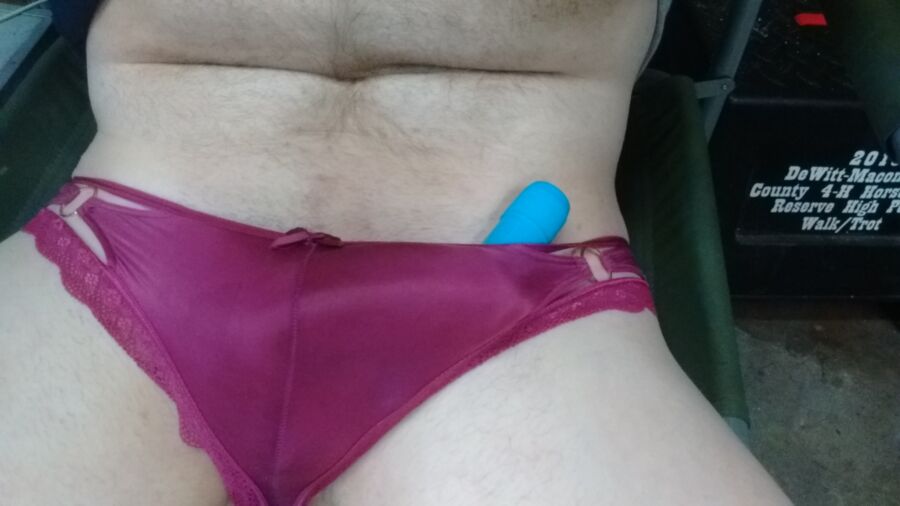 Free porn pics of Favorite panties and a new toy 8 of 13 pics