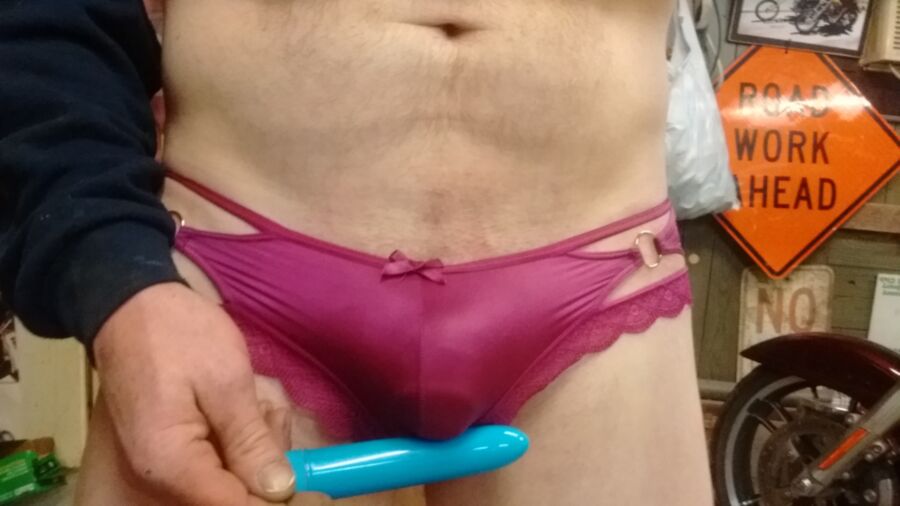 Free porn pics of Favorite panties and a new toy 1 of 13 pics