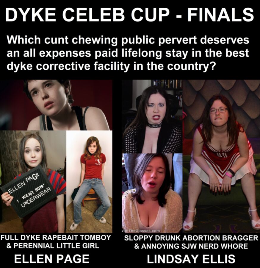 Free porn pics of DYKE CELEB CUP - FINALS - Ellen Page v. Lindsay Ellis 1 of 1 pics