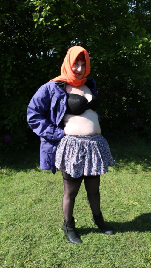 Free porn pics of Hijab and coat flashing outdoors 13 of 43 pics