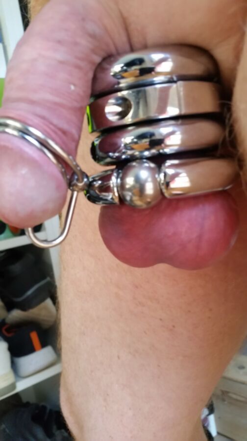 Free porn pics of Four ball stretchers and gland rings 9 of 11 pics
