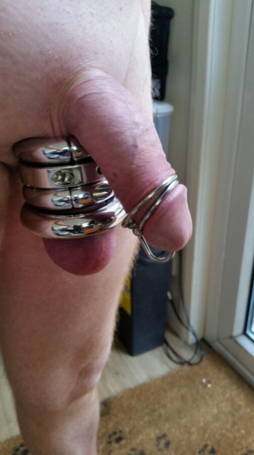 Free porn pics of Four ball stretchers and gland rings 4 of 11 pics