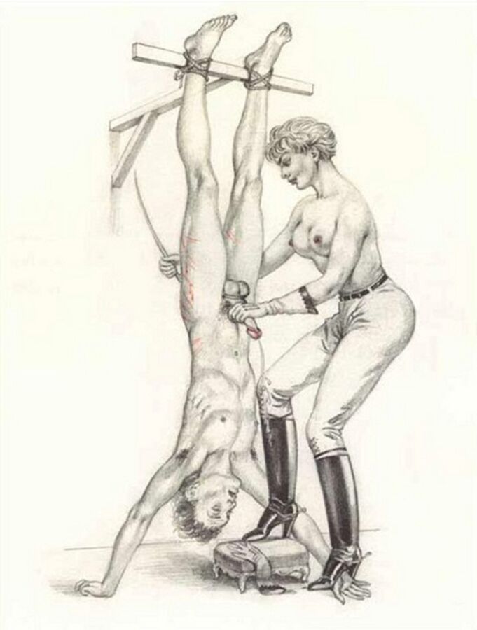 Gemischtrassiger Penis Cartoon Femdom