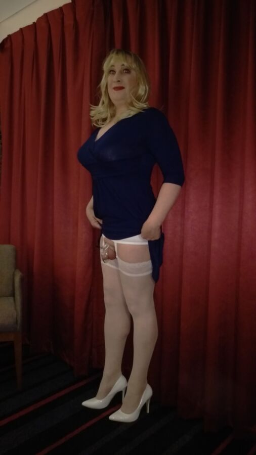 Free porn pics of Blonde Crossdresser in Chastity 9 of 21 pics
