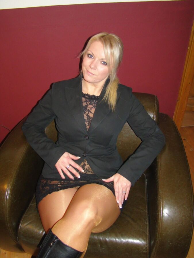 Free porn pics of Amateur Hotenss - Unknown Blonde in Pantyhose 18 of 54 pics