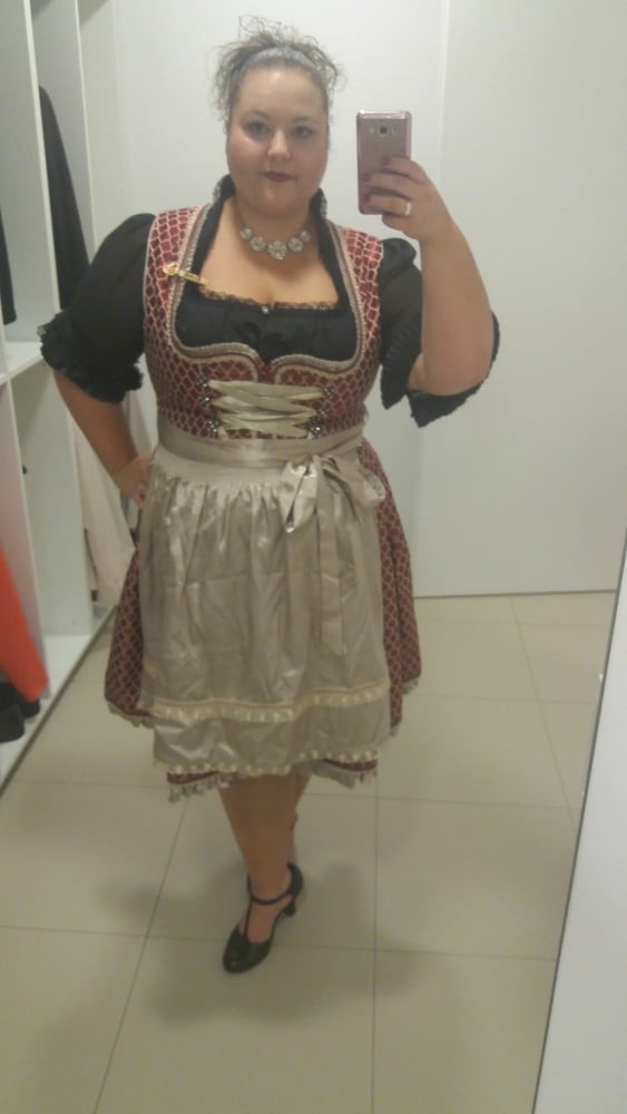 Free porn pics of Fat Dumb Pig Slut Wife In Dirndl 2 of 11 pics