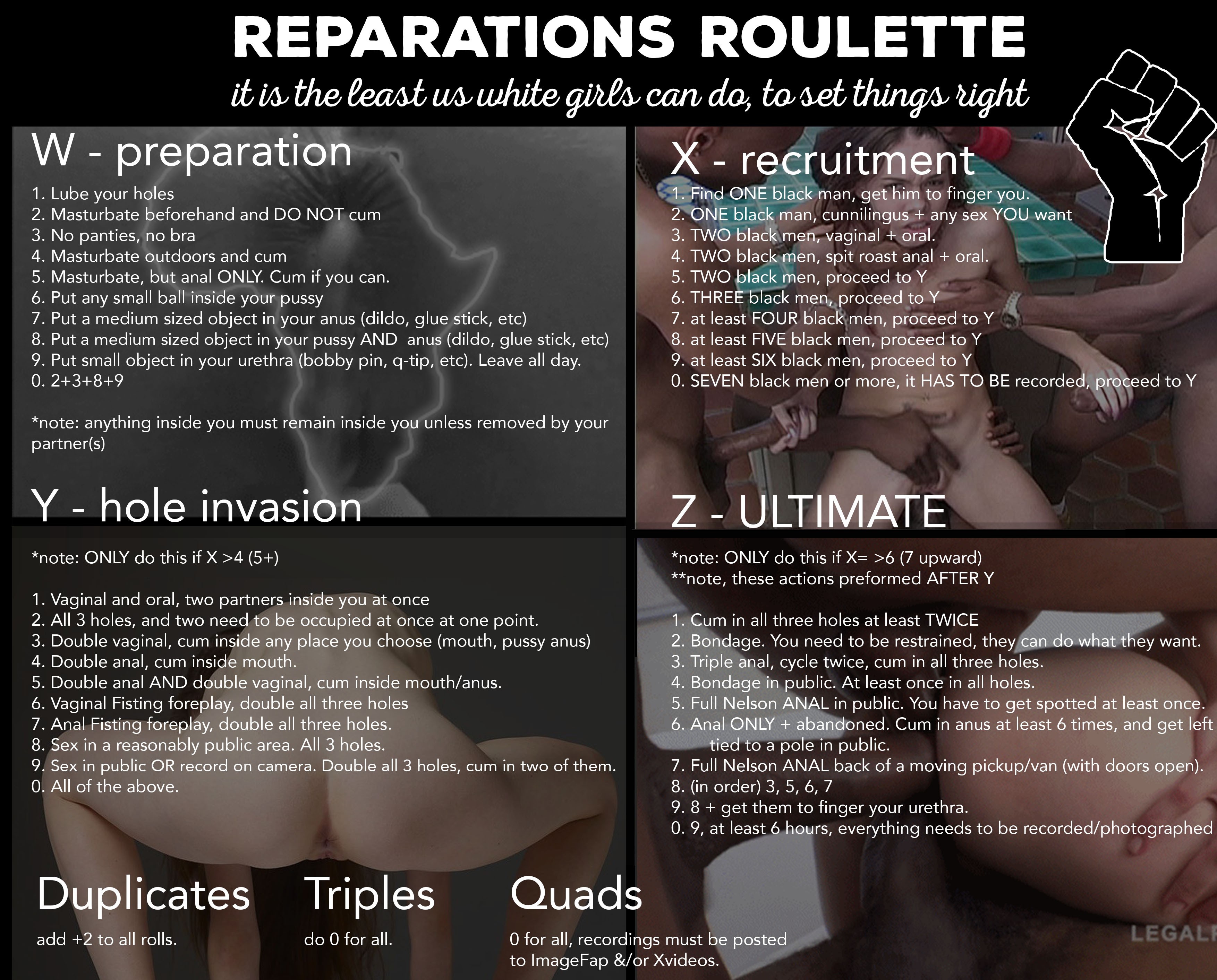 Free porn pics of Reparations Roulette repost, by LittleBumGirl 1 of 1 pics