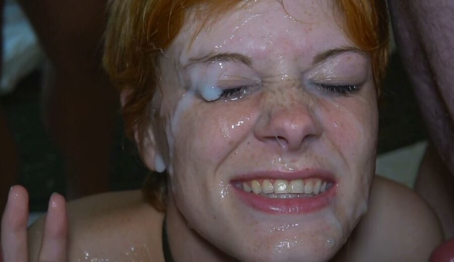 Free porn pics of More amateur bukkake sluts getting cum showered  16 of 75 pics