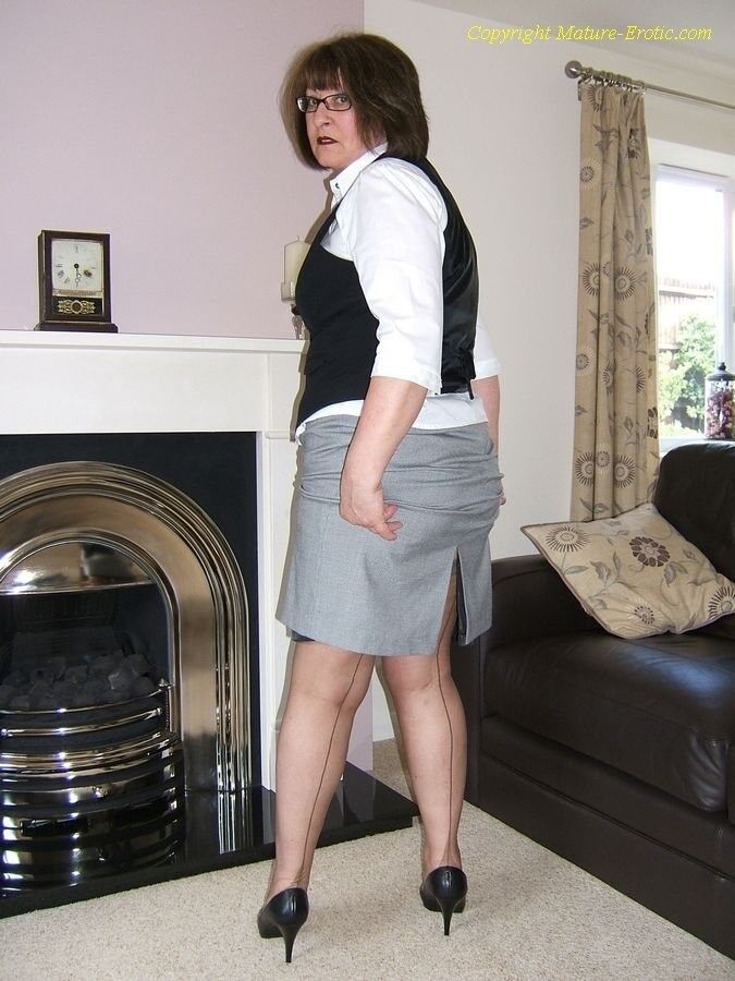 Free porn pics of Kelly - black waistcoat, grey skirt 10 of 139 pics