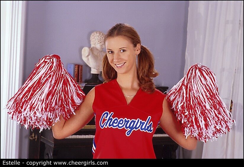 Free porn pics of Estella - Red Cheerleader 1 of 179 pics