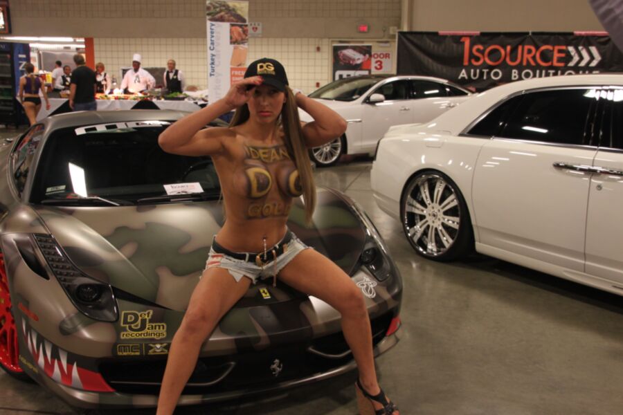 Free porn pics of Bodypaint Blond at car show 3 of 28 pics
