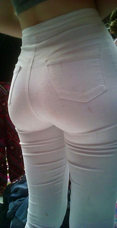 Free porn pics of White Jeans Tight Beauty Ass 10 of 15 pics