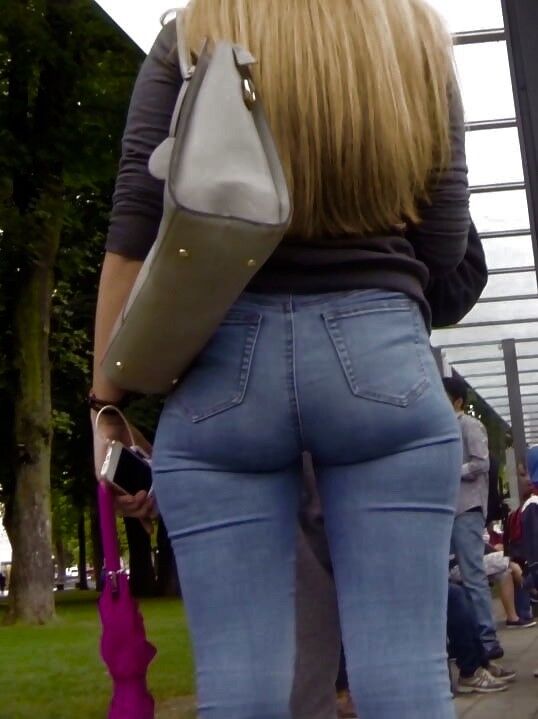 Free porn pics of Horny Jeans Ass on Tall Blonde Teen 18 of 22 pics