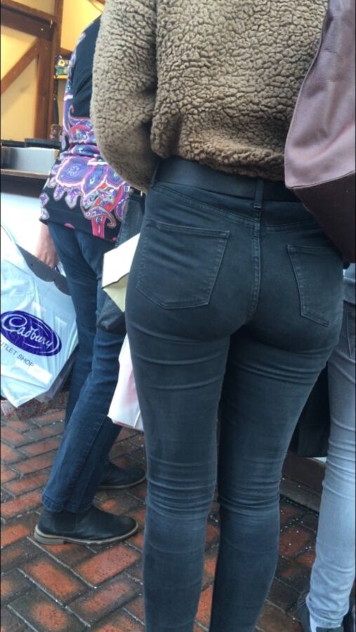 Free porn pics of Tight Grey Jeans Chav Booty 1 of 18 pics