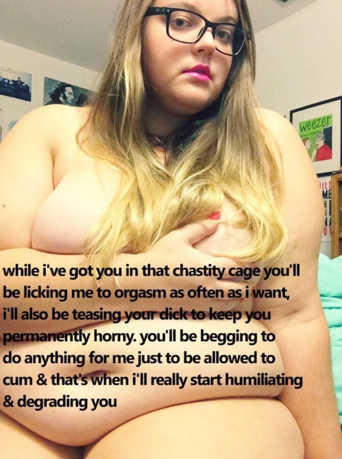 Free porn pics of bbw mistress - femdom chastity slave 11 of 20 pics