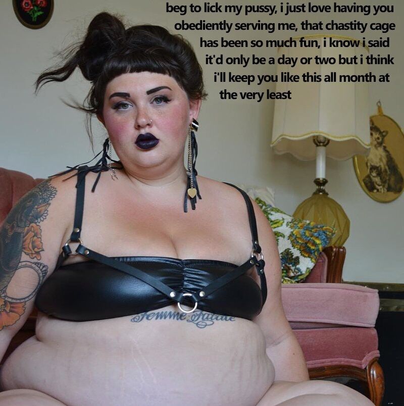 Free porn pics of bbw mistress - femdom chastity slave 8 of 20 pics