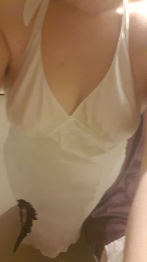 Free porn pics of UK Wife in various long satin nightgowns 16 of 23 pics