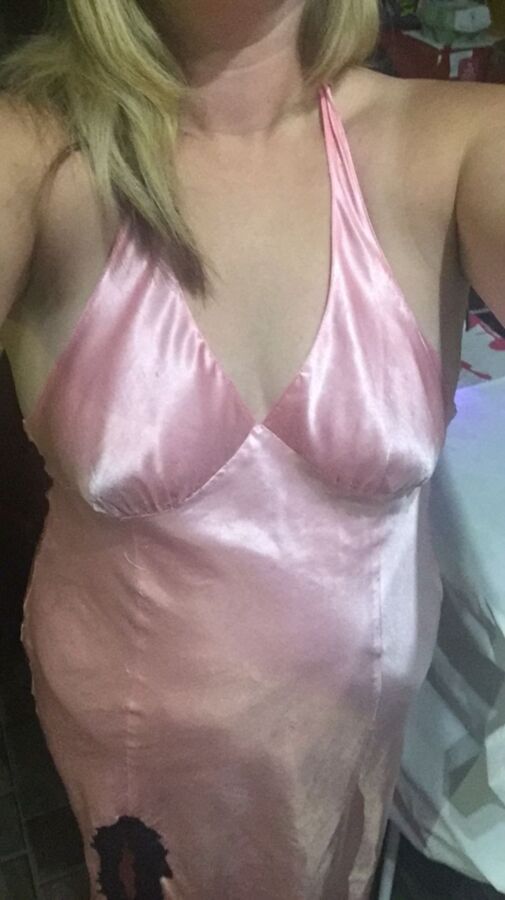 Free porn pics of UK Wife in various long satin nightgowns 4 of 23 pics