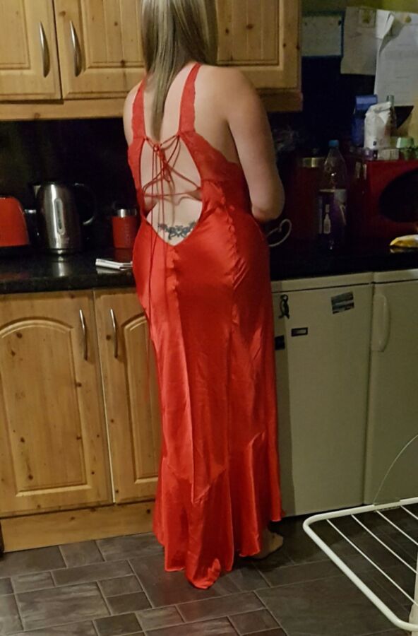 Free porn pics of UK Wife in various long satin nightgowns 1 of 23 pics