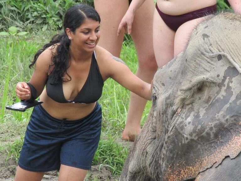 Free porn pics of Girls and her best friends: Elephants 12 of 18 pics