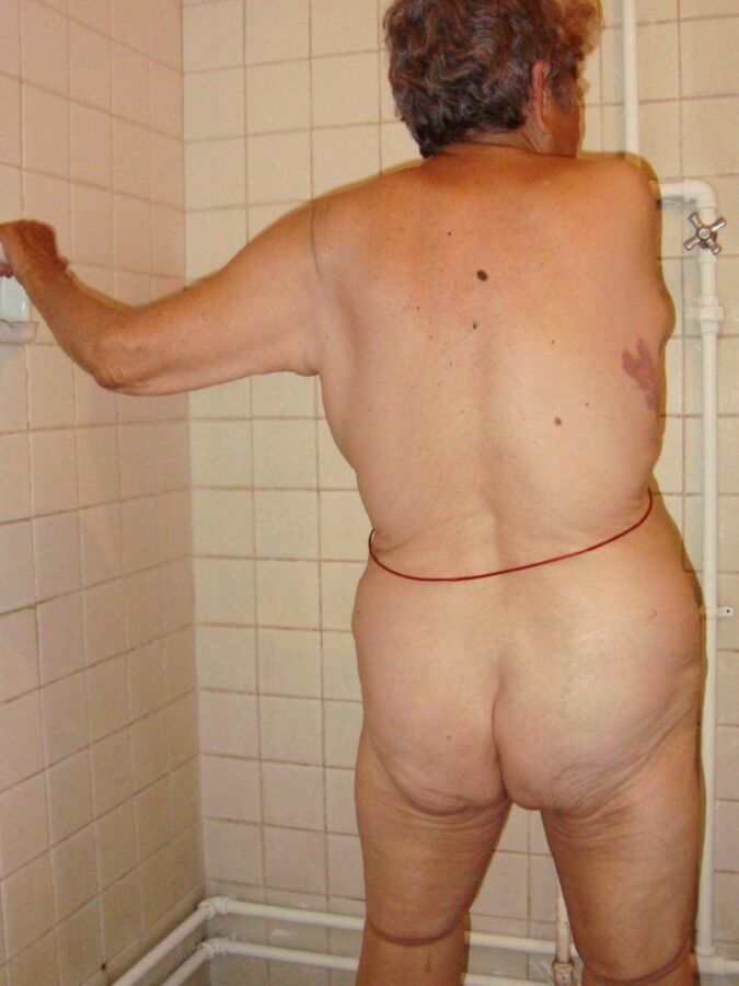 Free porn pics of Latina/Latino Granny under the shower 8 of 16 pics