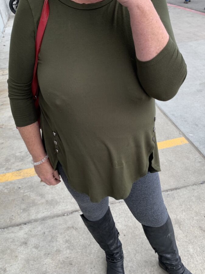 Free porn pics of My braless wife in public and private with see through 11 of 37 pics