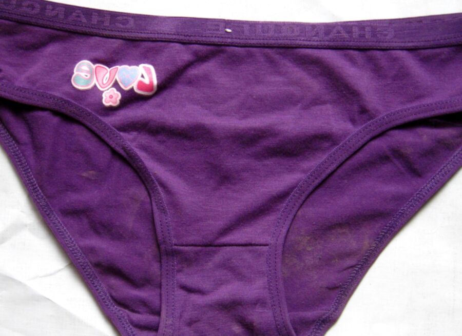 Free porn pics of Purple Love panties 1 of 4 pics