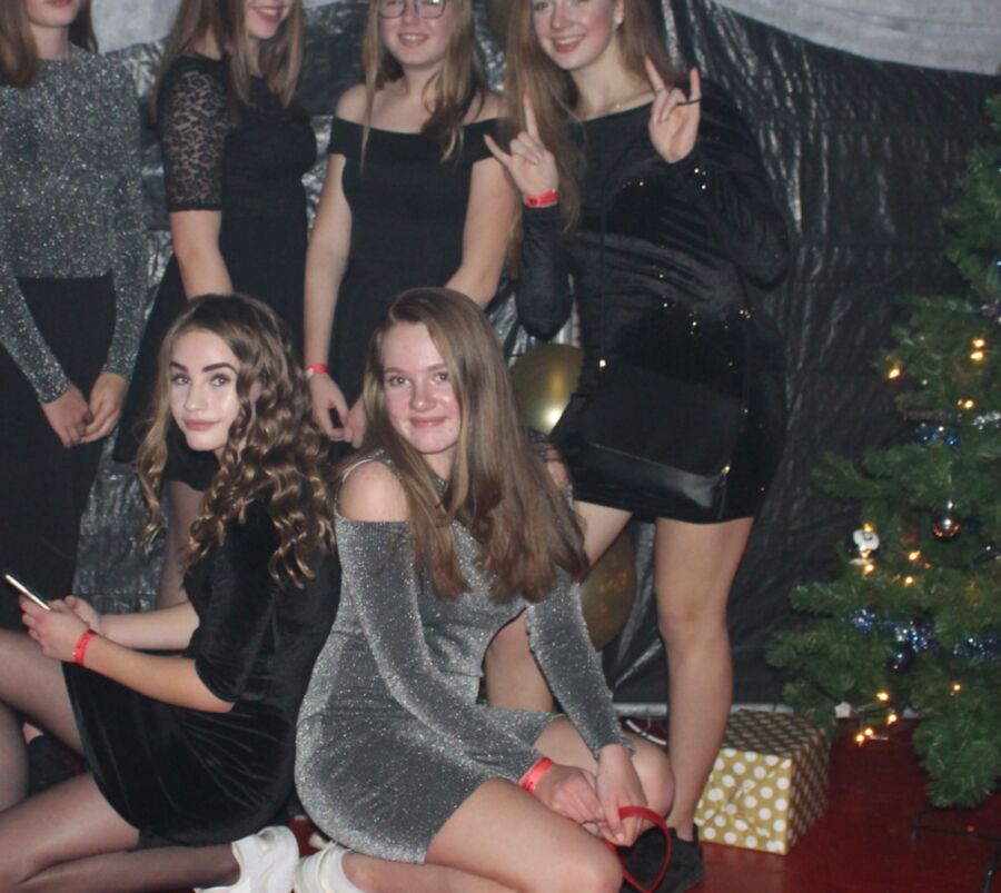 Free porn pics of Fappy Xmas from duets and teams of teens in pantyhose 2 of 14 pics