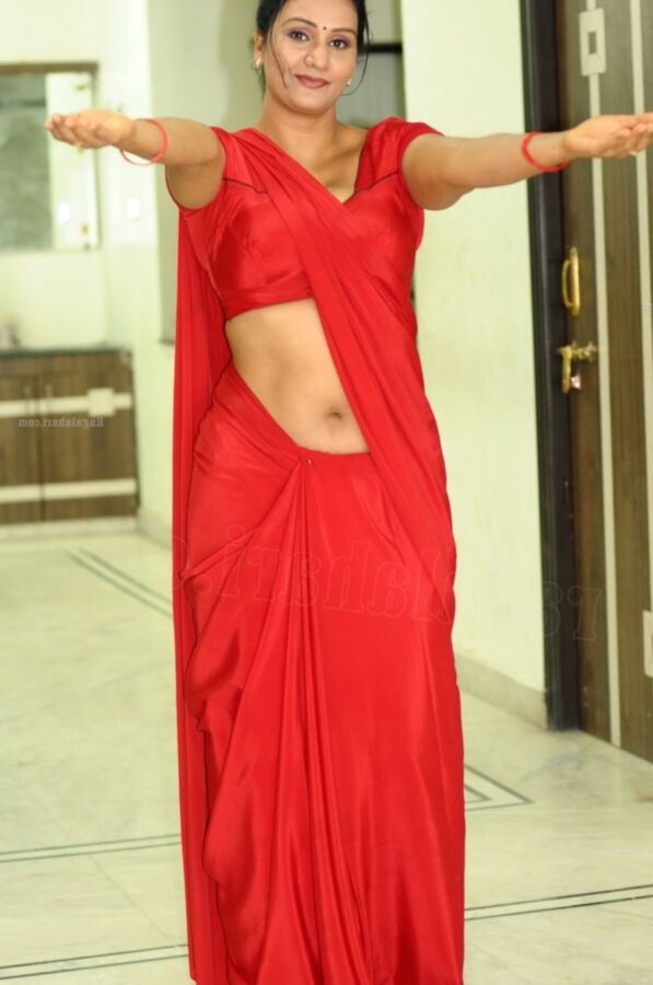 Free porn pics of Sexy red saree aunty 9 of 59 pics